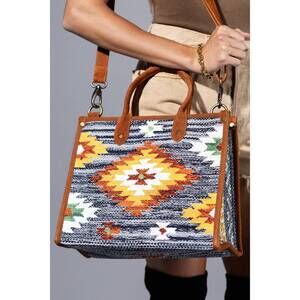 NEW URBANISTA handwoven cotton tote bag in denim